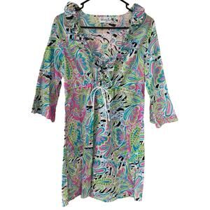 MudPie Y2K Bag Lady Collection Paisley Ruffle Tunic Dress – SizeSM Boho Bright